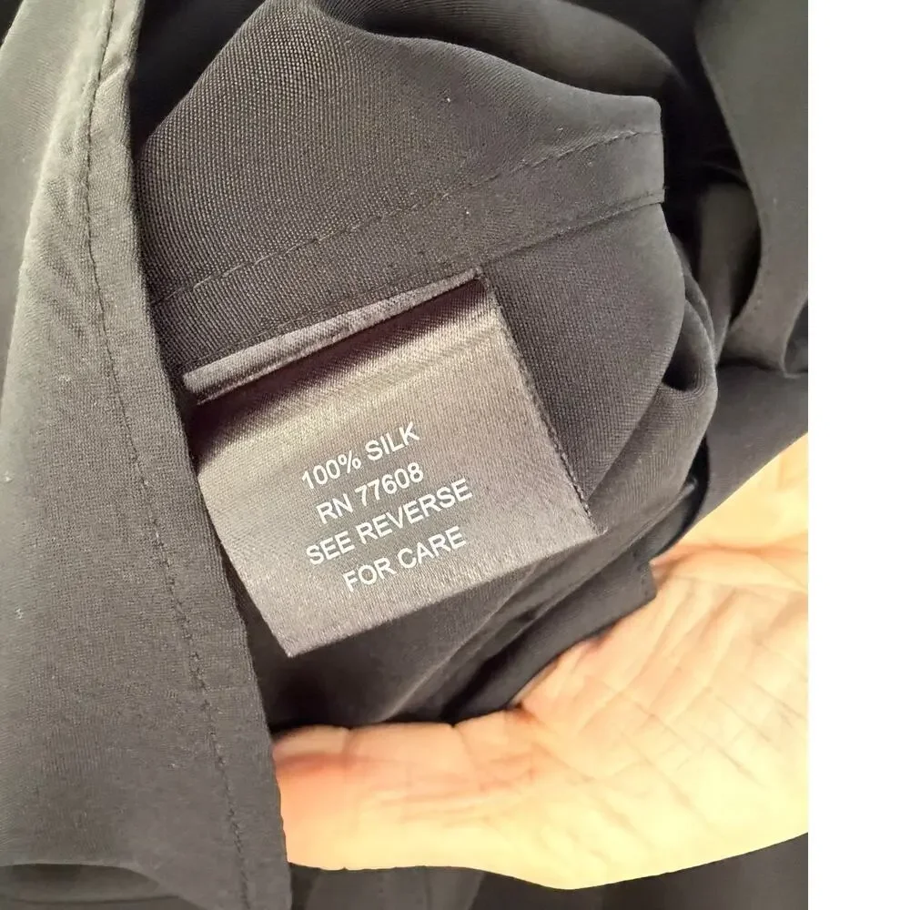 J. PETERMAN Men's JG John Garfield Silk Shirt in Black